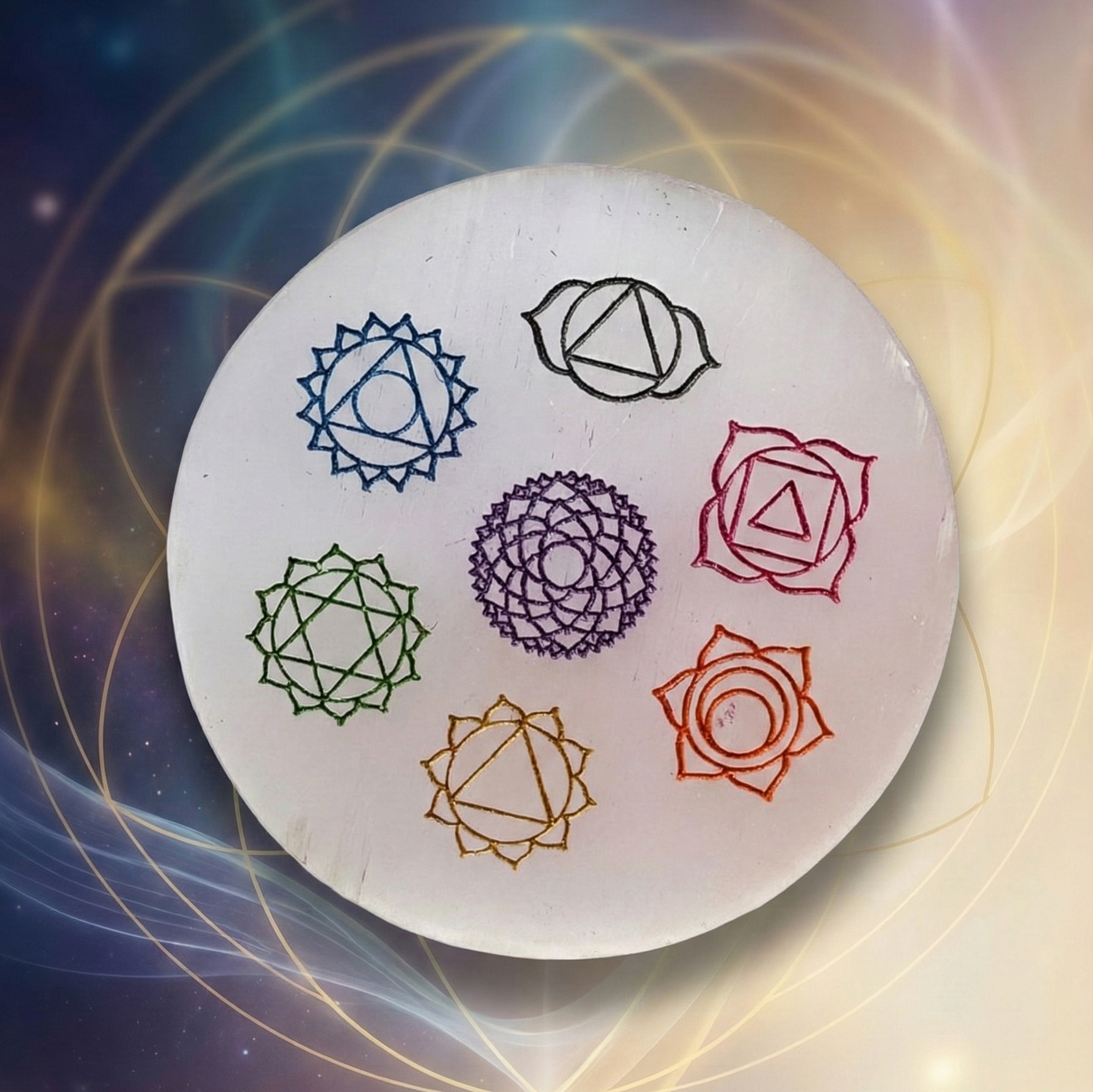 Daevik Wealth Manifest Bracelet with Raw Selenite Plate