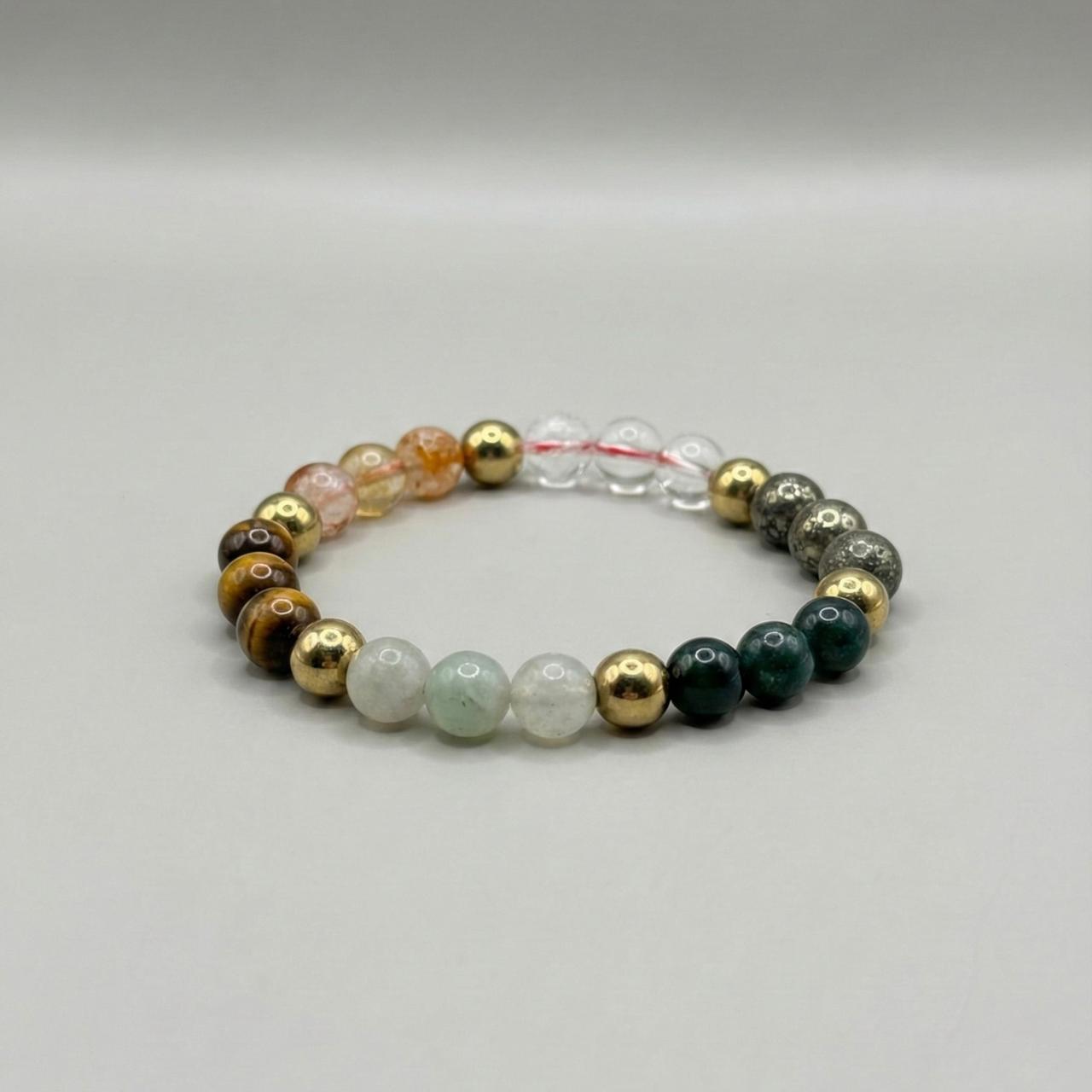 Daevik Money Magnet Bracelet with Raw Selenite Plate